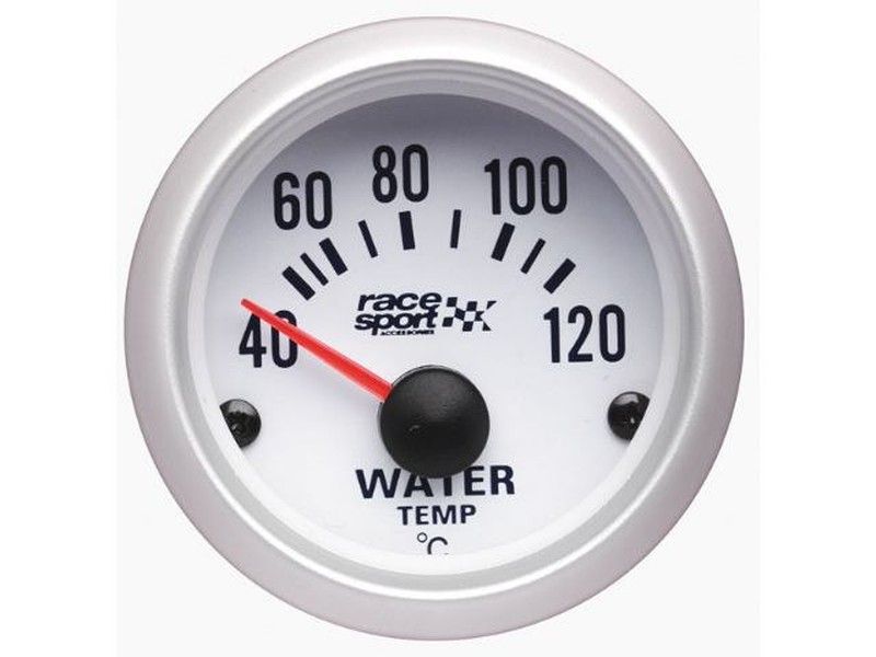 termometro de agua Blanco " Race Sport " 52mm. 12V.