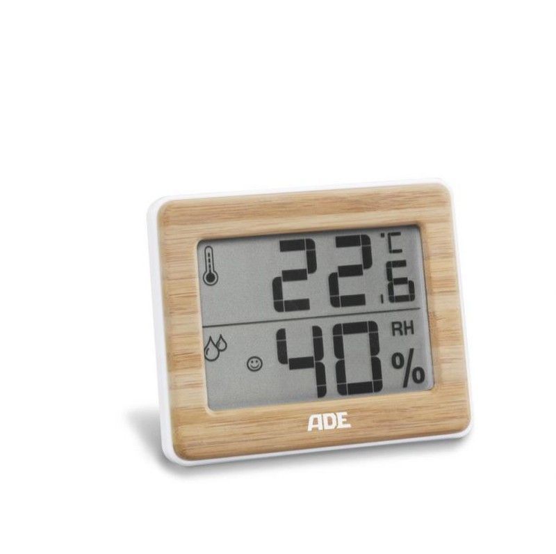 Termómetro higrómero bambu Ade