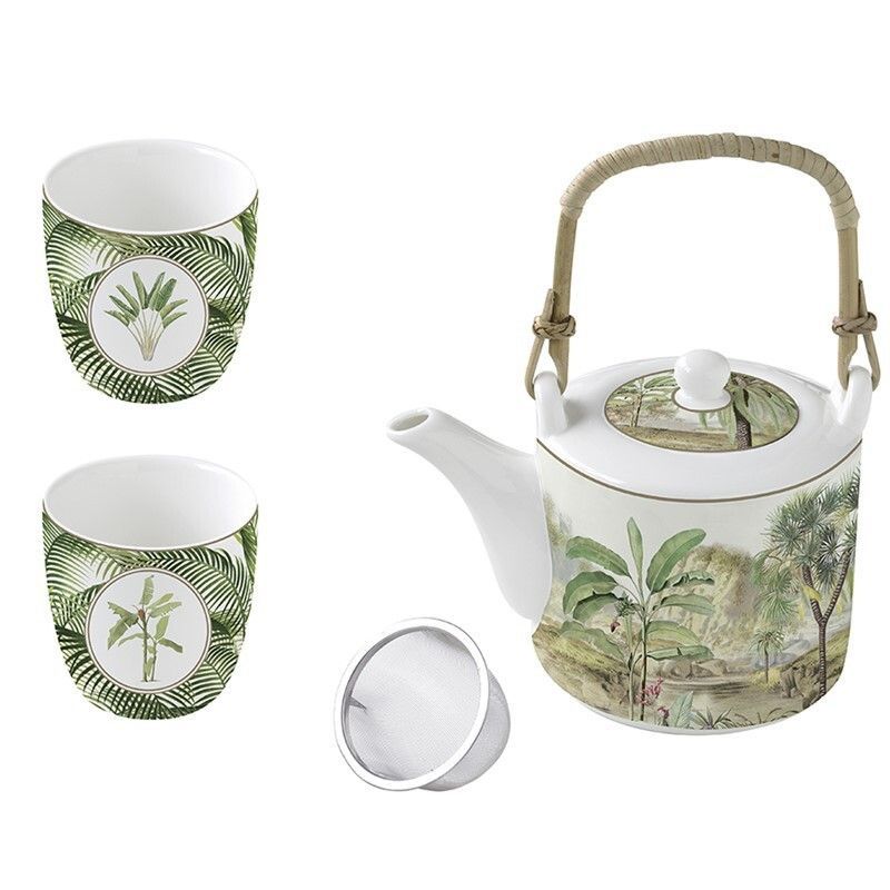 Tetera + 2 Tazas Ceyl Ceylon Porcelana Easy Life