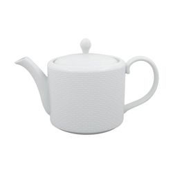 Tetera de porcelana en blanco, 25,6 x 12 x 16 cm | Cesta