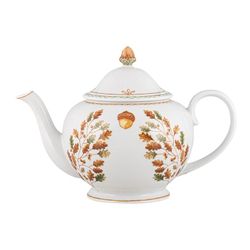 Tetera de porcelana en blanco, 26,3 x 15,8 x 18 cm | Gudrun