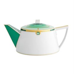 Tetera de porcelana en multicolor, 25,9 x 17,4 x 12,4 cm | Emerald