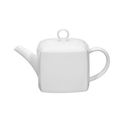 Tetera porcelana Carré Whité, 23,4x12,8x14,3 cm