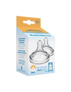 Tetina Silicona Options Nivel 3 +6M 2uds Dr Brown´s