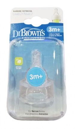 Tetina Silicona ST T.2 +3M 2uds Dr Brown`s