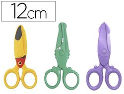 Tijera escolar liderpapel 12cm especial para infantil corta papel y carton unidad