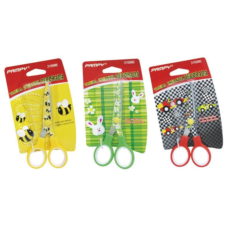 Tijera escolar Pampy Tijera Escolar 5" Decorada. Col.Variados