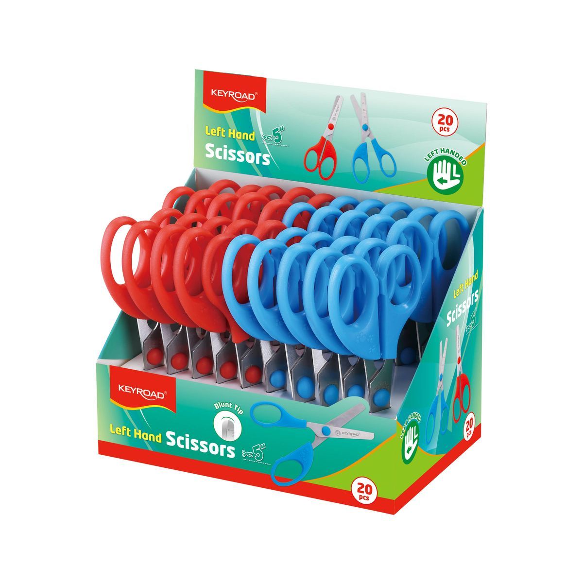 Tijera metálica de 13 cm. Zurdos