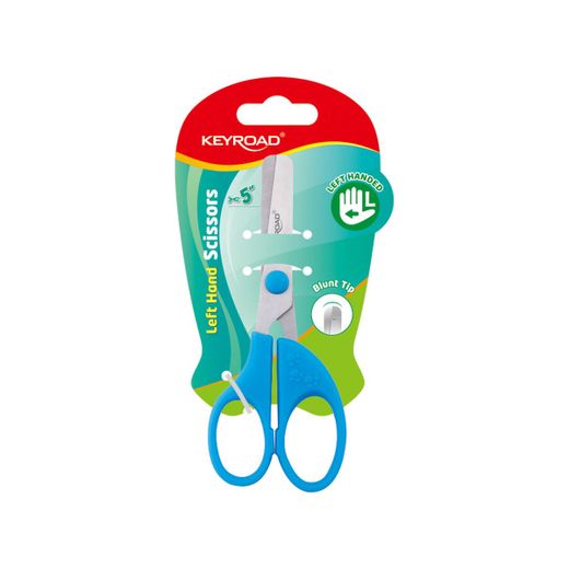 Tijera metálica de 13 cm. Zurdos Blíster