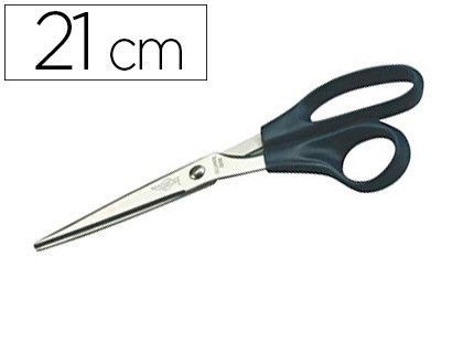 Tijera oficina faibo acero inoxidable 21 cm empuñadura ergonomica en blister