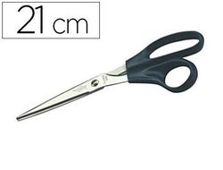 Tijera oficina faibo acero inoxidable 21 cm empuñadura ergonomica en blister