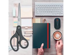 Tijera oficina leitz 20,5 cm titanio color gris oscuro