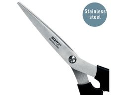 Tijera oficina leitz acero inoxidable 165 mm color negro