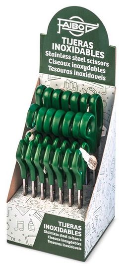 Tijeras FAIBO oficina expositor de 16 cm y 21 cm