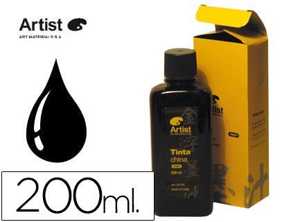 Tinta China Artist Negra Frasco 200 Ml