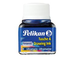 Tinta china Pelikan con dosificador azul ultramar