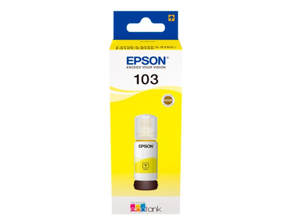 Tinta epson ecotank 103 l3110/3150/3151/5190 amarillo botella de 65 ml