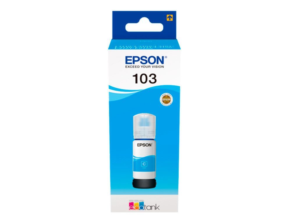 Tinta epson ecotank 103 l3110/3150/3151/5190 cian botella de 65 ml