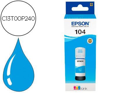 Tinta epson ecotank 104 et-2710 / 2711 / 2712 / 2720 / 2726 / 4700 cian 7500 paginas