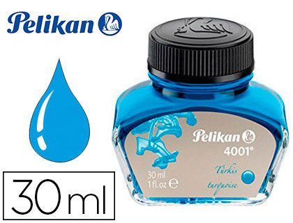 Tinta estilografica pelikan 4001 turquesa frasco 30 ml