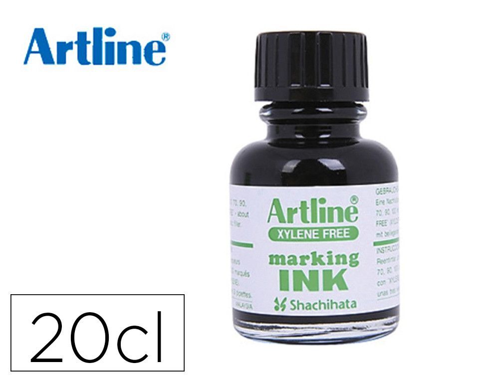 Tinta rotulador artline esk-20 negro frasco de 20 cc sin xileno