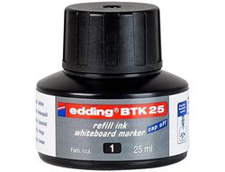 Tinta rotulador edding pizarra blanca btk-25 color negro frasco de 25 ml