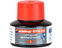 Tinta rotulador edding pizarra blanca btk-25 color rojo frasco de 25 ml
