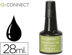 Tinta Tampon Q-Connect Negro -Frasco de 28 Ml