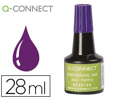 Tinta tampon q-connect violeta frasco 28 ml