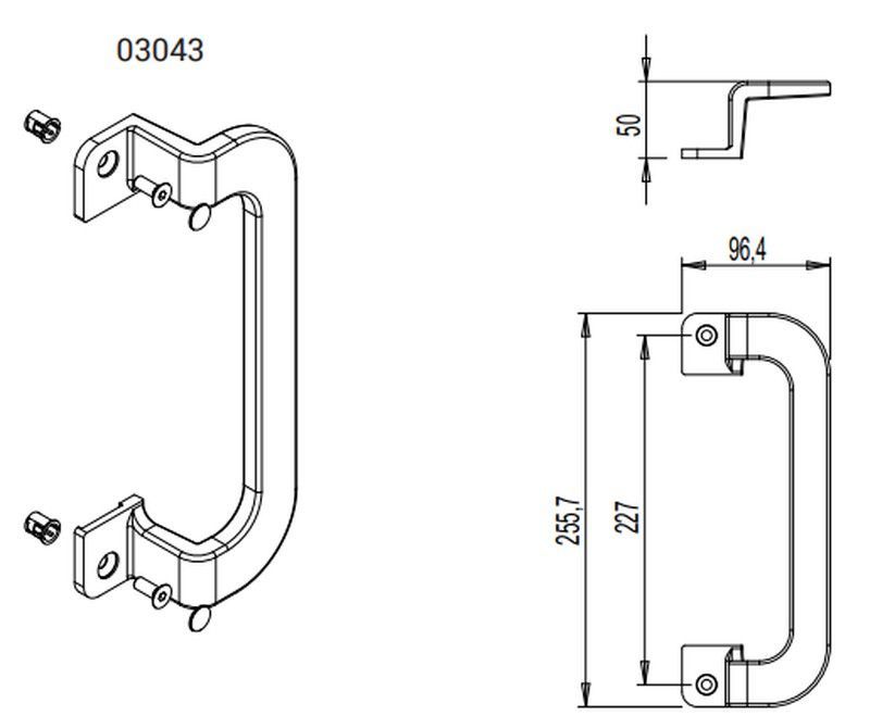 Tirador Interno Brio Plata