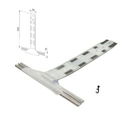 Tirante R1500 base de 200 mm. con fleje de 36x240 mm. y funda con taladros (para puerta autoblocante 65)