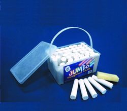Tiza blanca JUMBO cubo 52 und.
