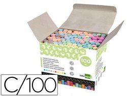 Tiza Color Antipolvo Liderpapel Caja de 100 Unidades Colores Surtidos