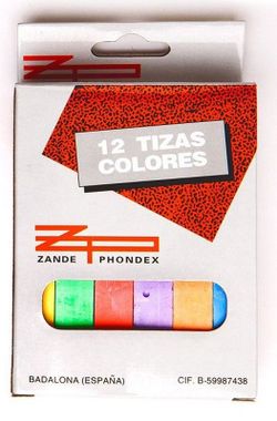 Tiza color cuadrada 12 und.