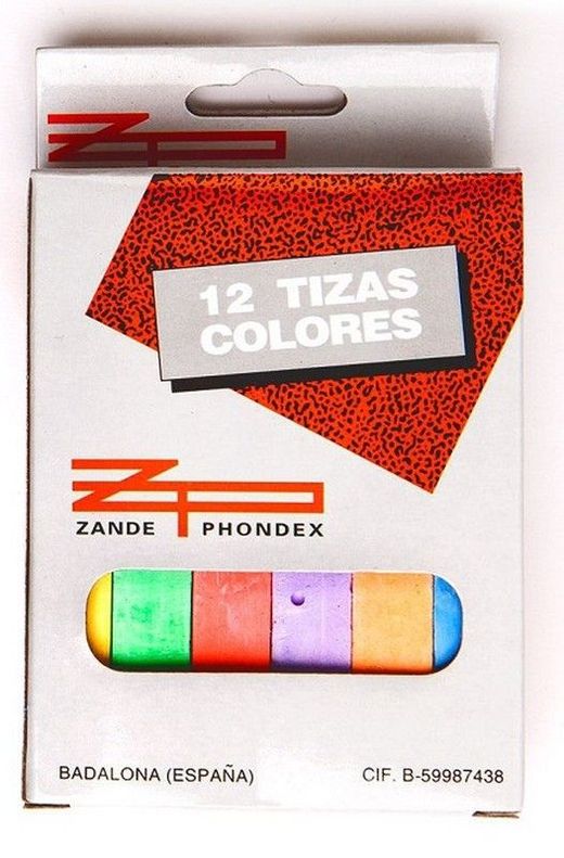 Tiza color cuadrada 12 und.