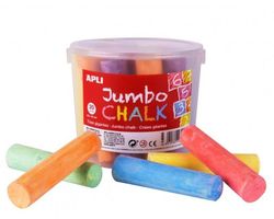 Tiza color JUMBO CHALK cubo 20 und.
