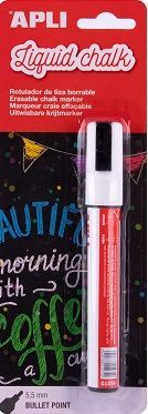 Tiza líquida LIQUID CHALK punta redonda 5,5 mm blanco