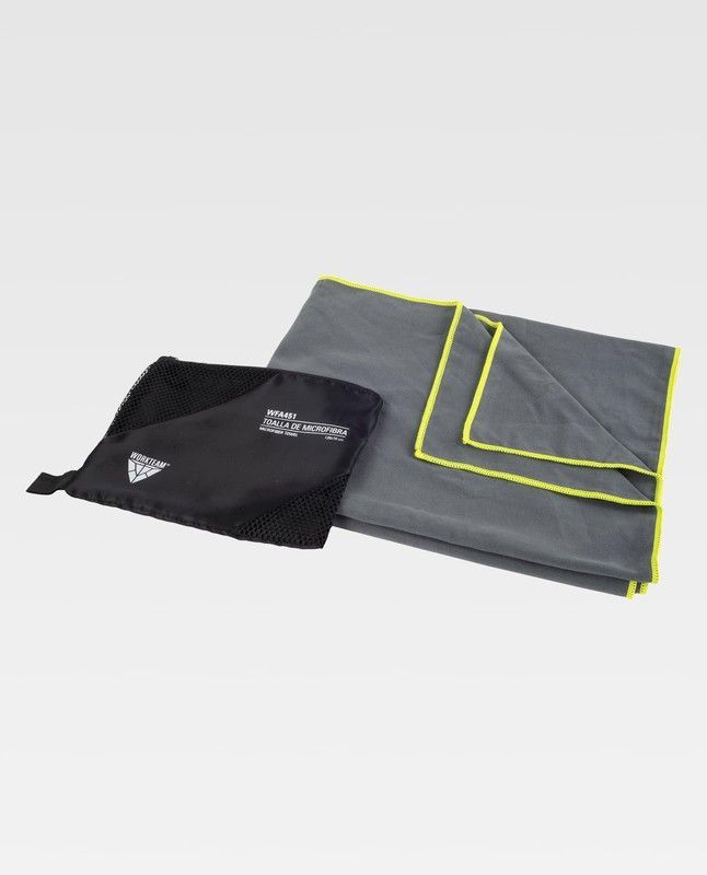Toalla de color Gris+Amarillo Fluor