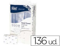 Toalla de Papel Engarzada 2 Capas 21X33 cm Paquete de 136 Unidades para Dispensador H2