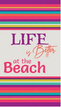Toalla Playa Life Better Beach Multicolor Extragrande Lasa Portugal