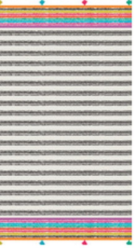 Toalla Playa Rayas Grises Multicolor Extragrande Lasa Portugal