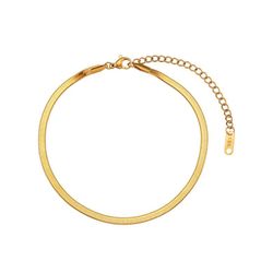 Tobillera Acero Dorado 22+6cm TAL0021DOXX03 Herryingbone