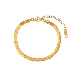 Tobillera Acero Dorado 22+6cm TAL0021DOXX04 Herryingbone