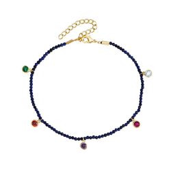 Tobillera Bronce 20+5cm TBM0003DOLP Lapislazuli Charms