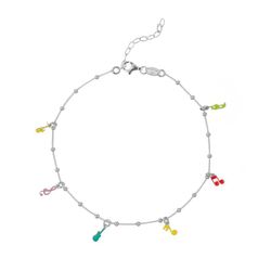 Tobillera Plata 21+5cm TOL0024PLMT Musica Enamel