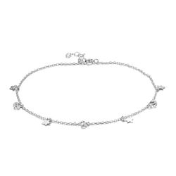 Tobillera Plata 22+4cm TOZ0001RH Estrellas Circonitas