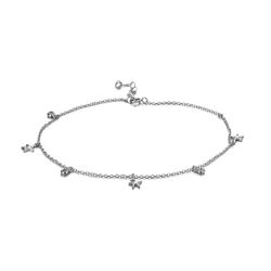 Tobillera Plata 22+4cm TOZ0002RH Estrellas Circonitas