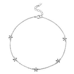 Tobillera Plata 23+2cm TOL0012RH Flor