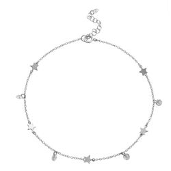 Tobillera Plata 24+3cm TOZ0013RHCZXX Estrella Circonitas