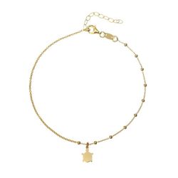 Tobillera Plata Dorada 21+3cm TOL0016DO Tortuga